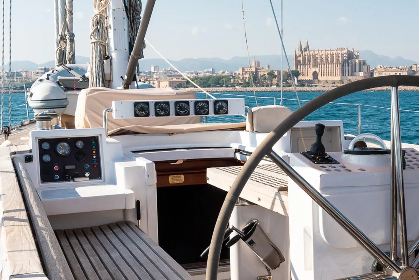 a boat on the water aboard CRYSTAL Yacht for Sale