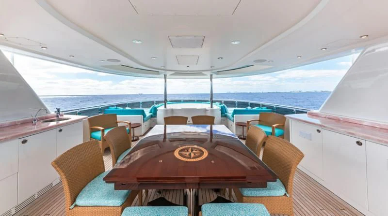 a boat on the water aboard BLUE TIME Yacht for Sale