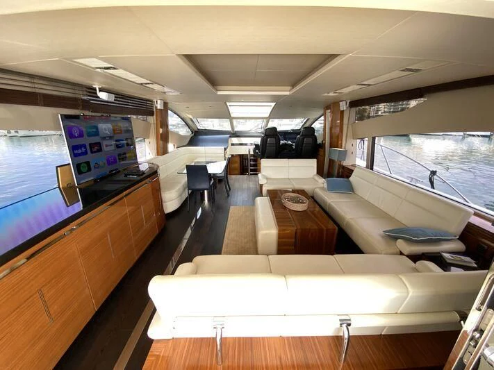 inside of a train aboard YINWA Yacht for Sale