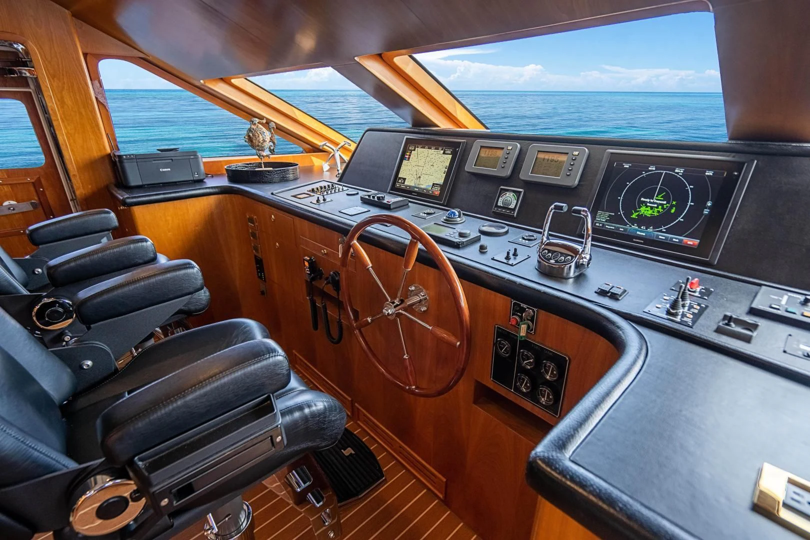the inside of a car aboard ROXY MARIA Yacht for Sale