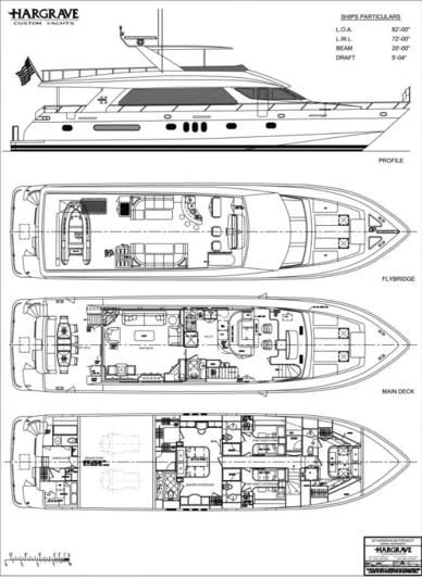 diagram, engineering drawing aboard ROXY MARIA Yacht for Sale