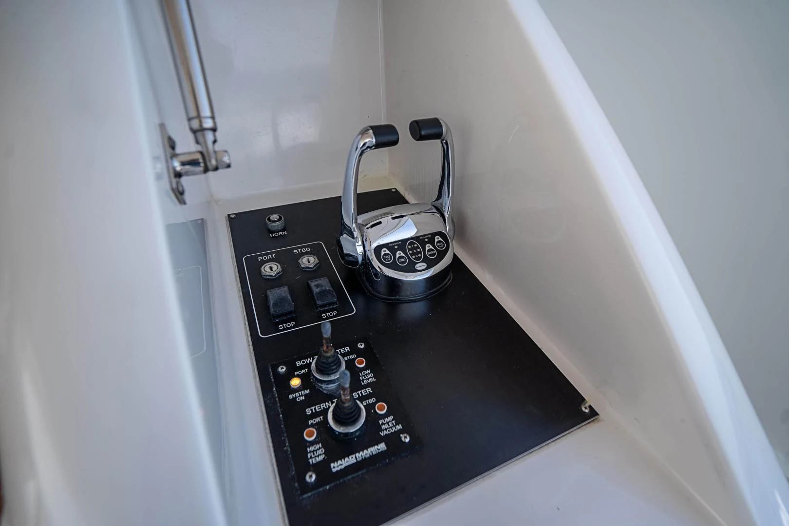 a silver and black telephone aboard ROXY MARIA Yacht for Sale
