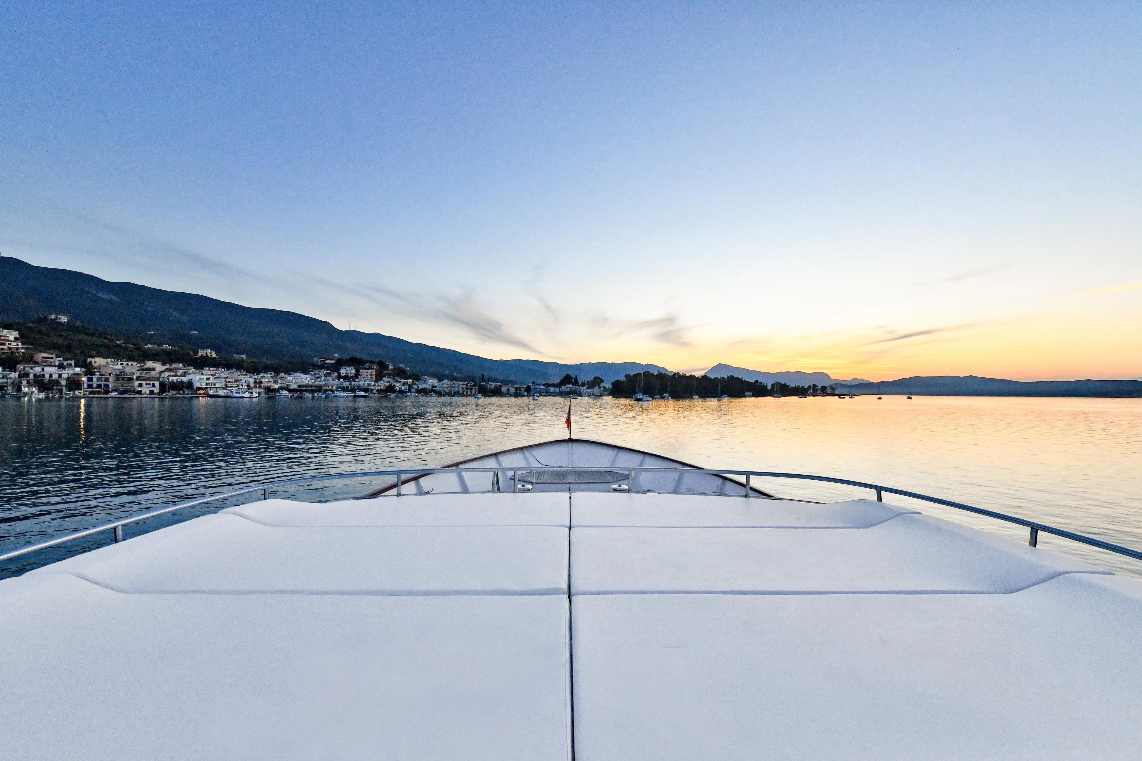 a bridge over water aboard SOMETHING COOL Yacht for Charter