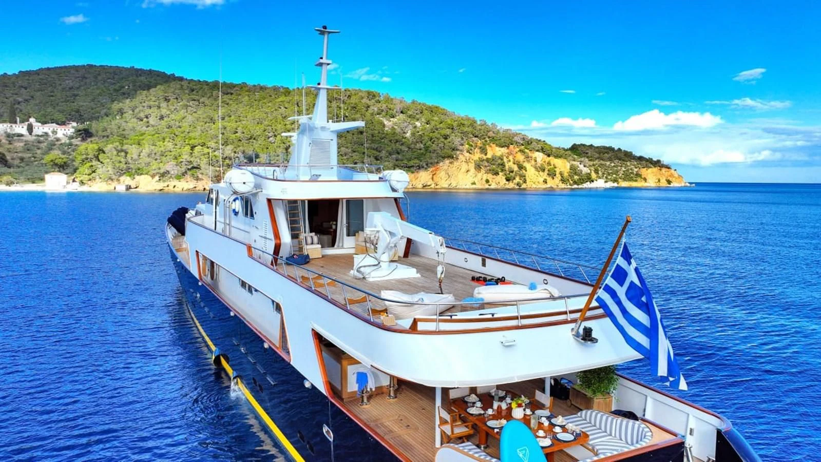 a boat on the water aboard SOMETHING COOL Yacht for Charter