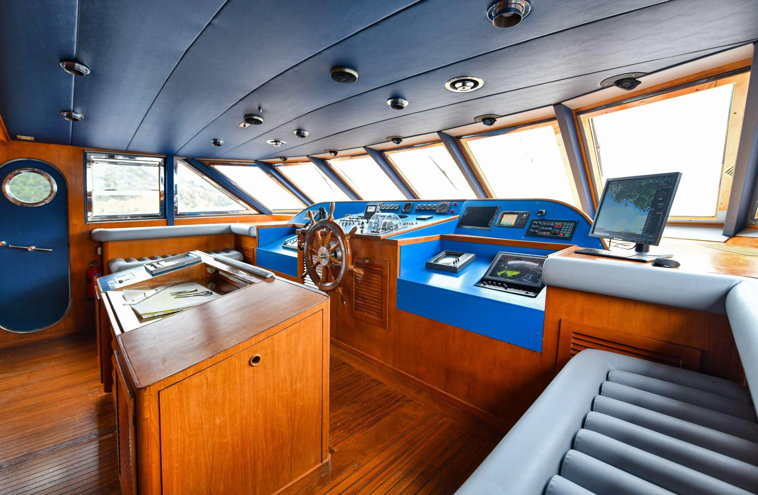 inside of a boat aboard SOMETHING COOL Yacht for Charter