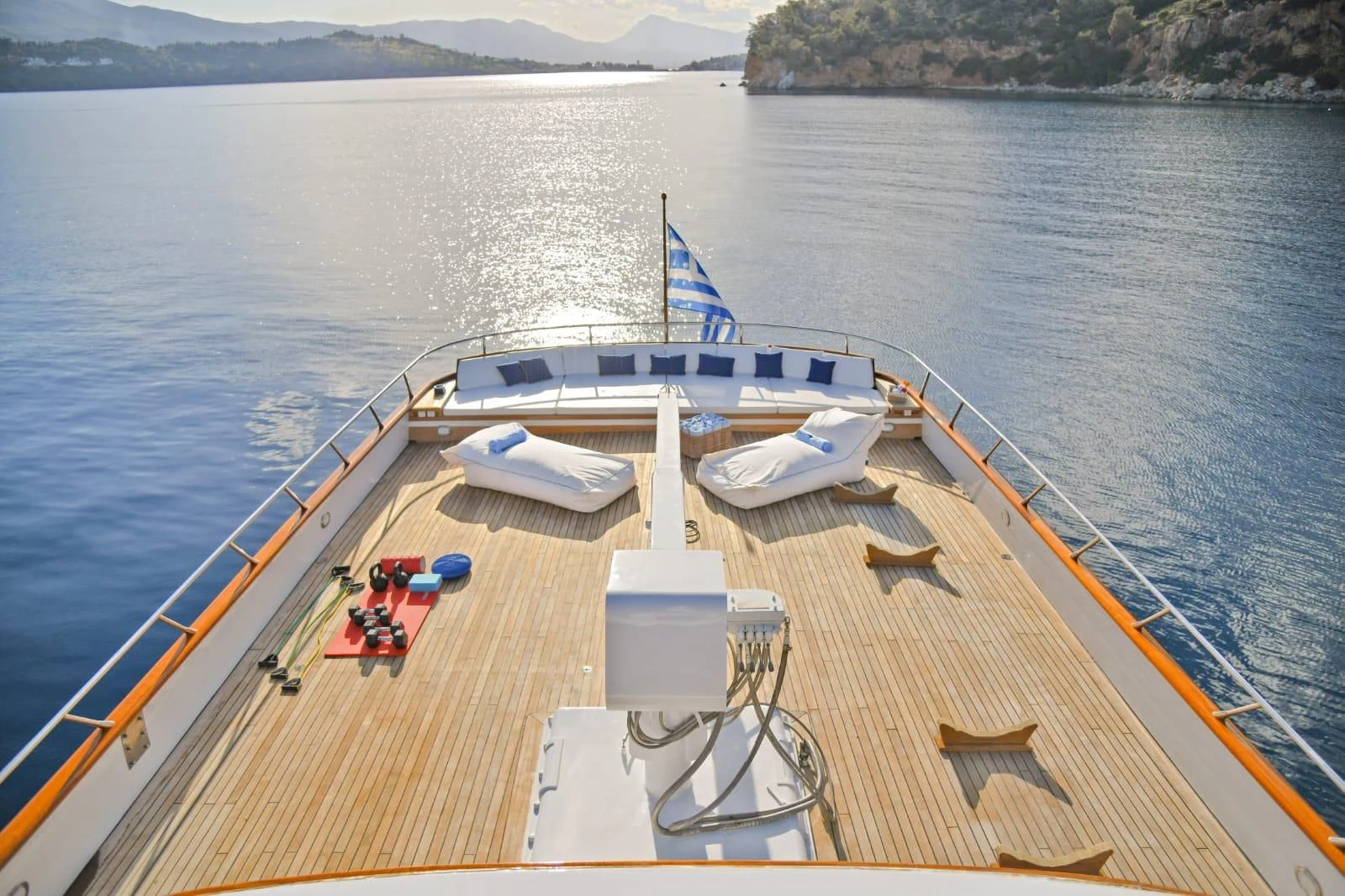 a boat on the water aboard SOMETHING COOL Yacht for Charter