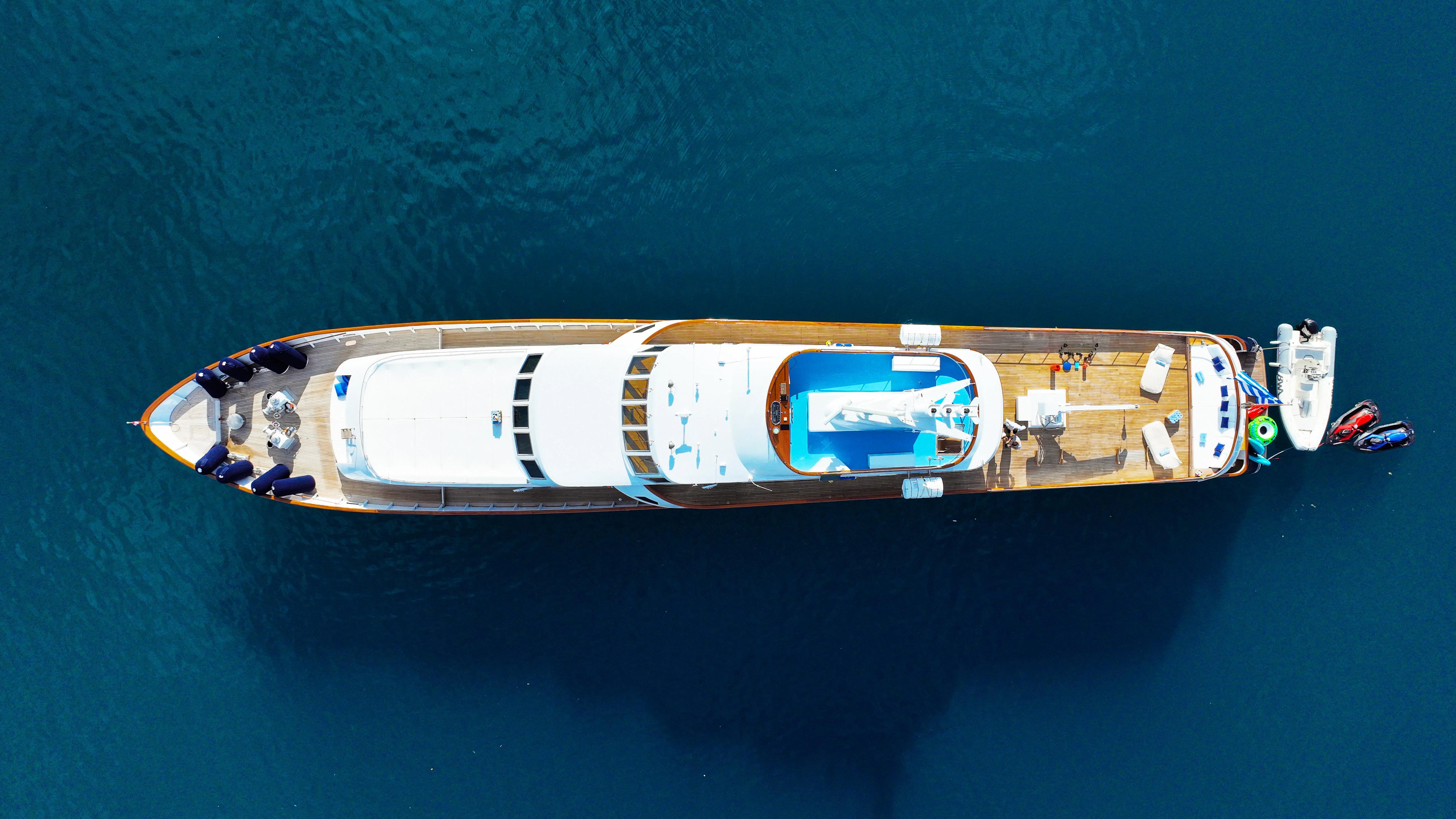 a model of a space ship aboard SOMETHING COOL Yacht for Charter