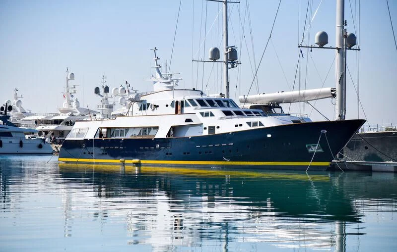 a boat in the water aboard SOMETHING COOL Yacht for Charter