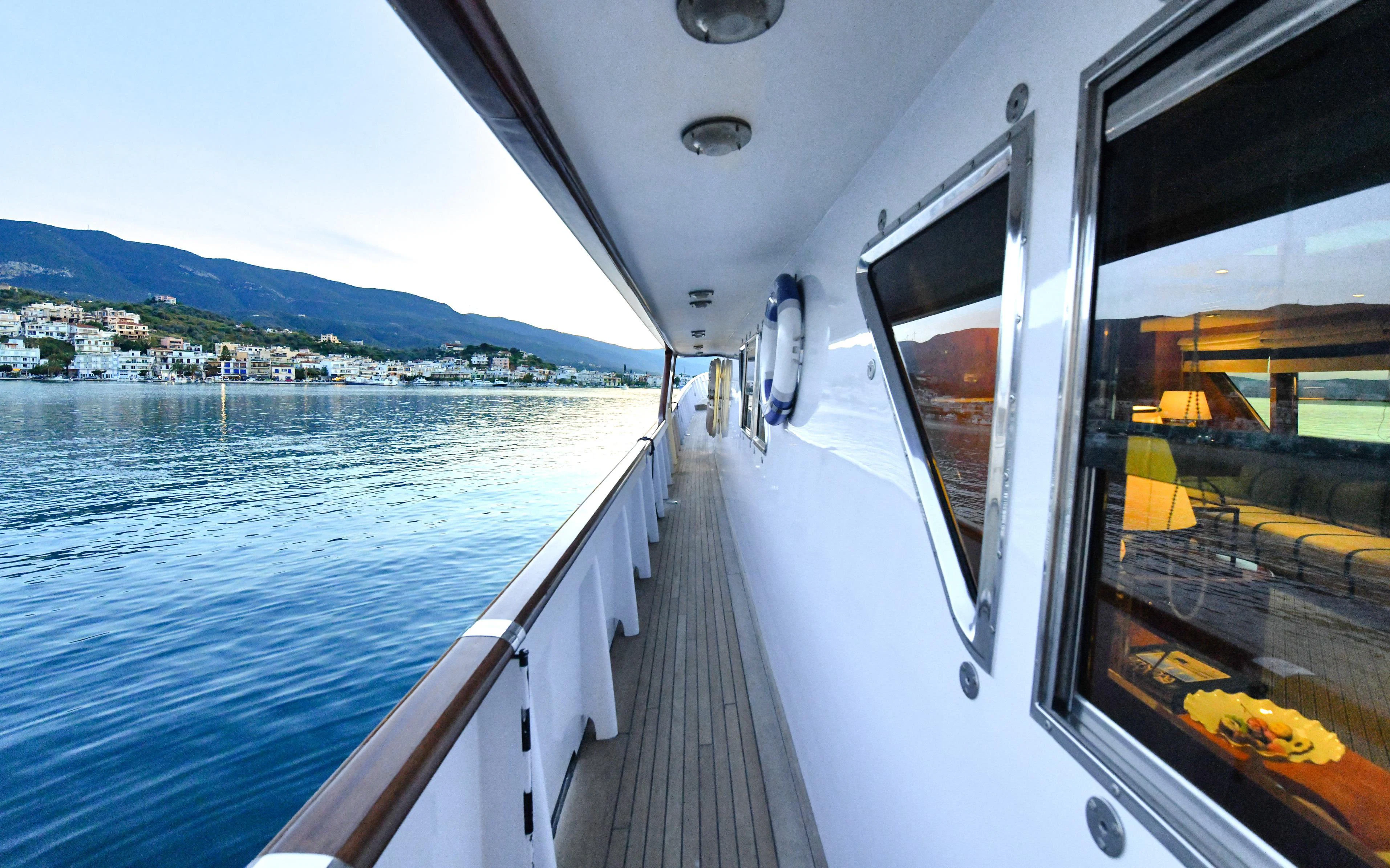 a boat on the water aboard SOMETHING COOL Yacht for Charter