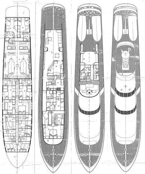 a group of black and white pens aboard SOMETHING COOL Yacht for Charter