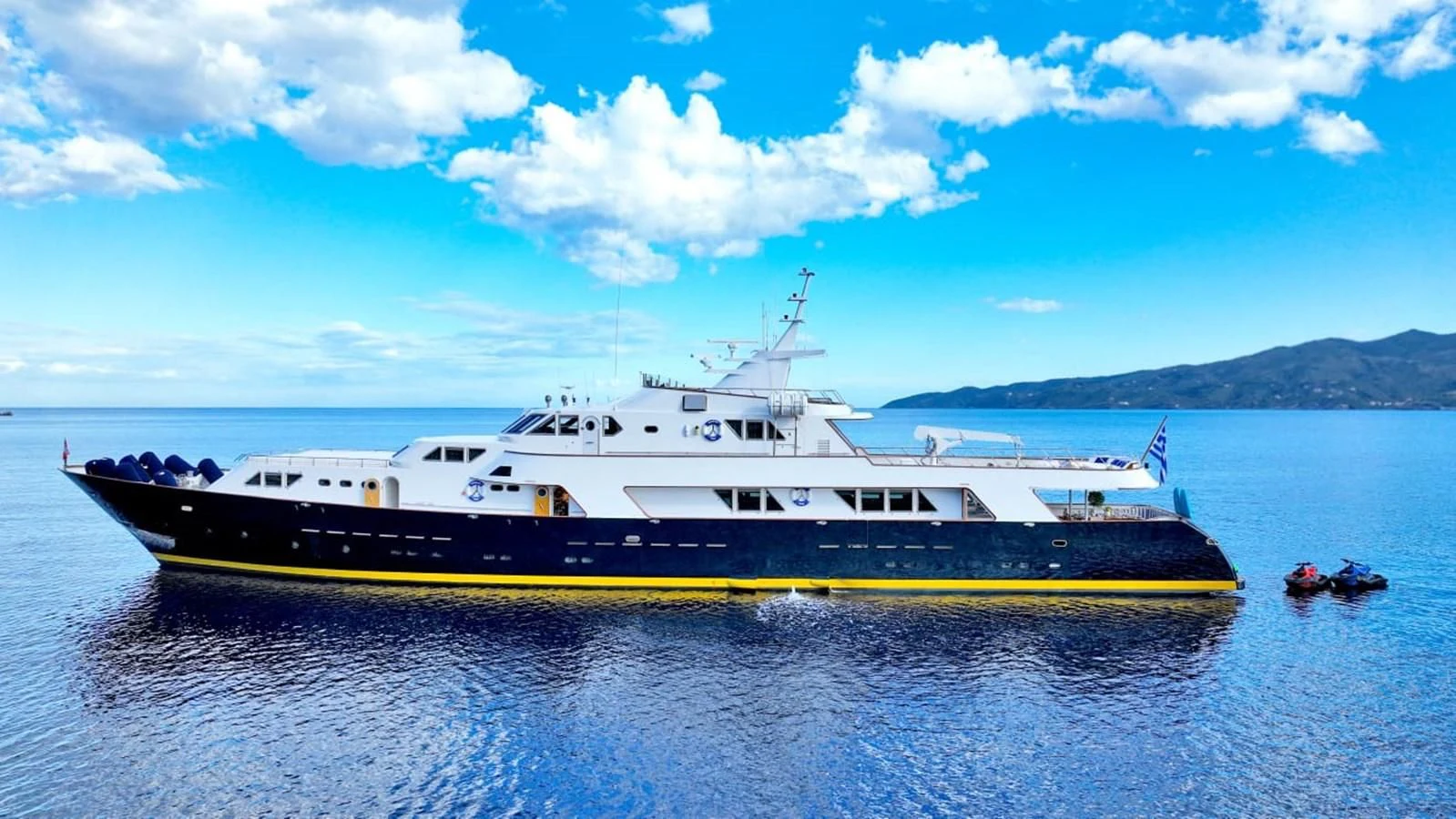 a boat on the water aboard SOMETHING COOL Yacht for Charter