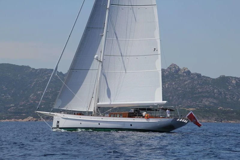 a boat sailing on the water aboard URIEL Yacht for Sale