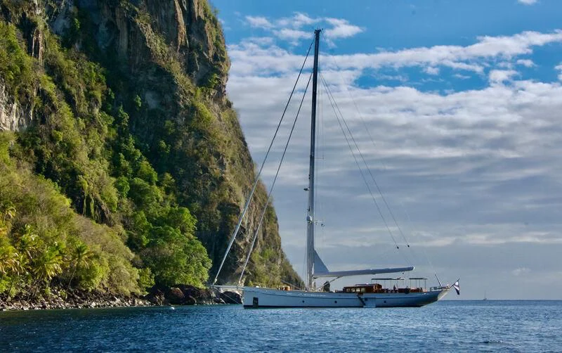 a boat sailing on the water aboard URIEL Yacht for Sale