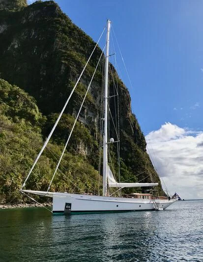 a sailboat on the water aboard URIEL Yacht for Sale