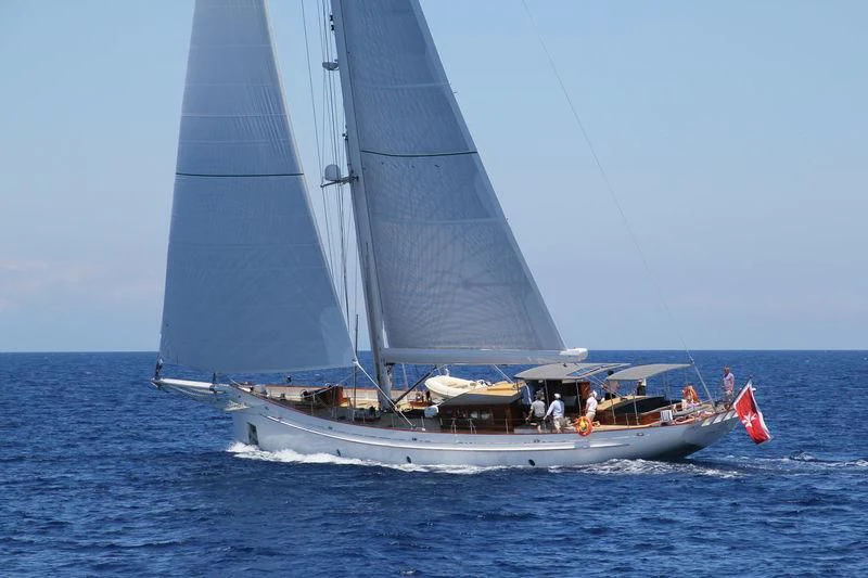 a sailboat on the water aboard URIEL Yacht for Sale
