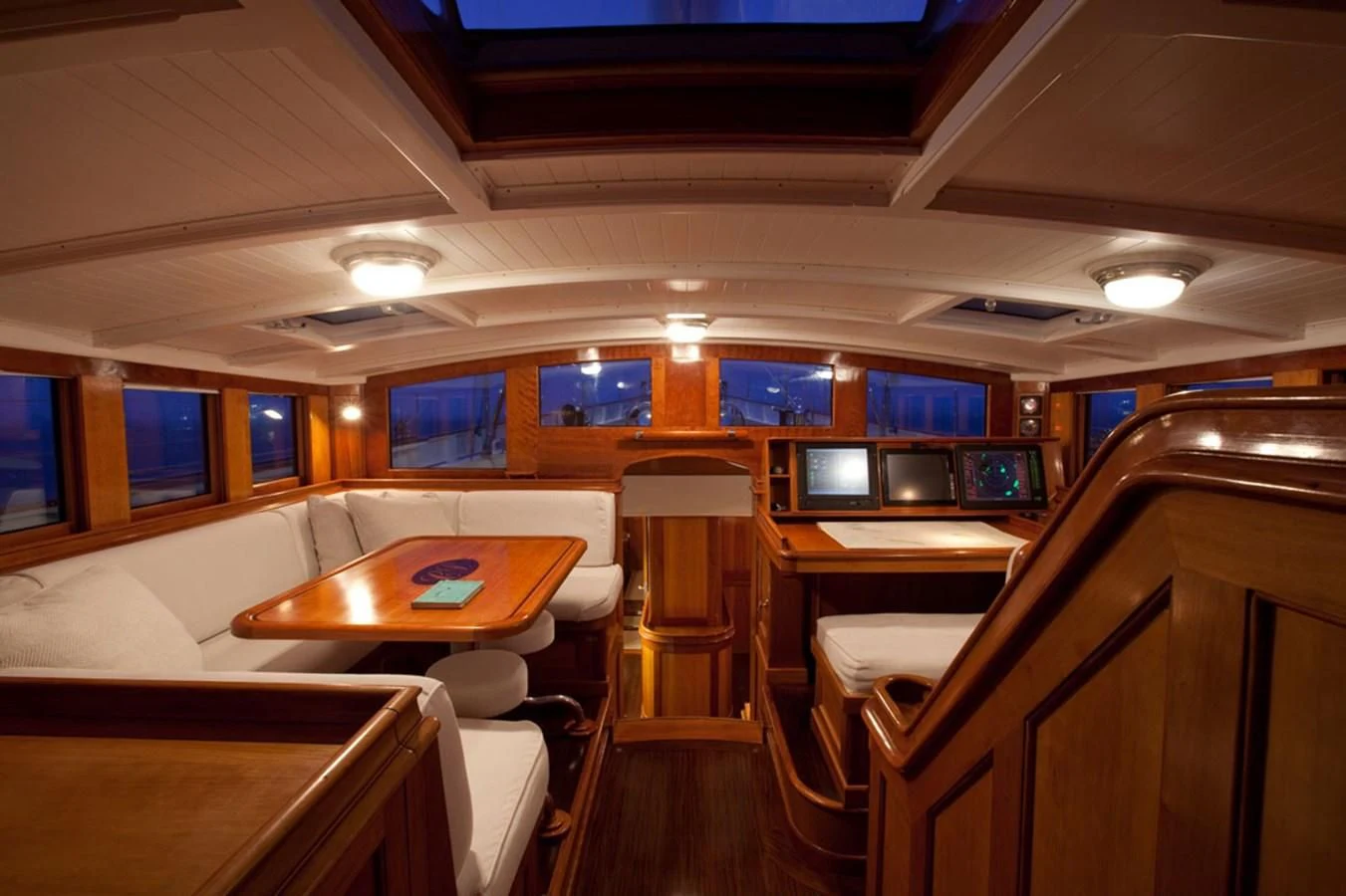 inside of a train aboard URIEL Yacht for Sale