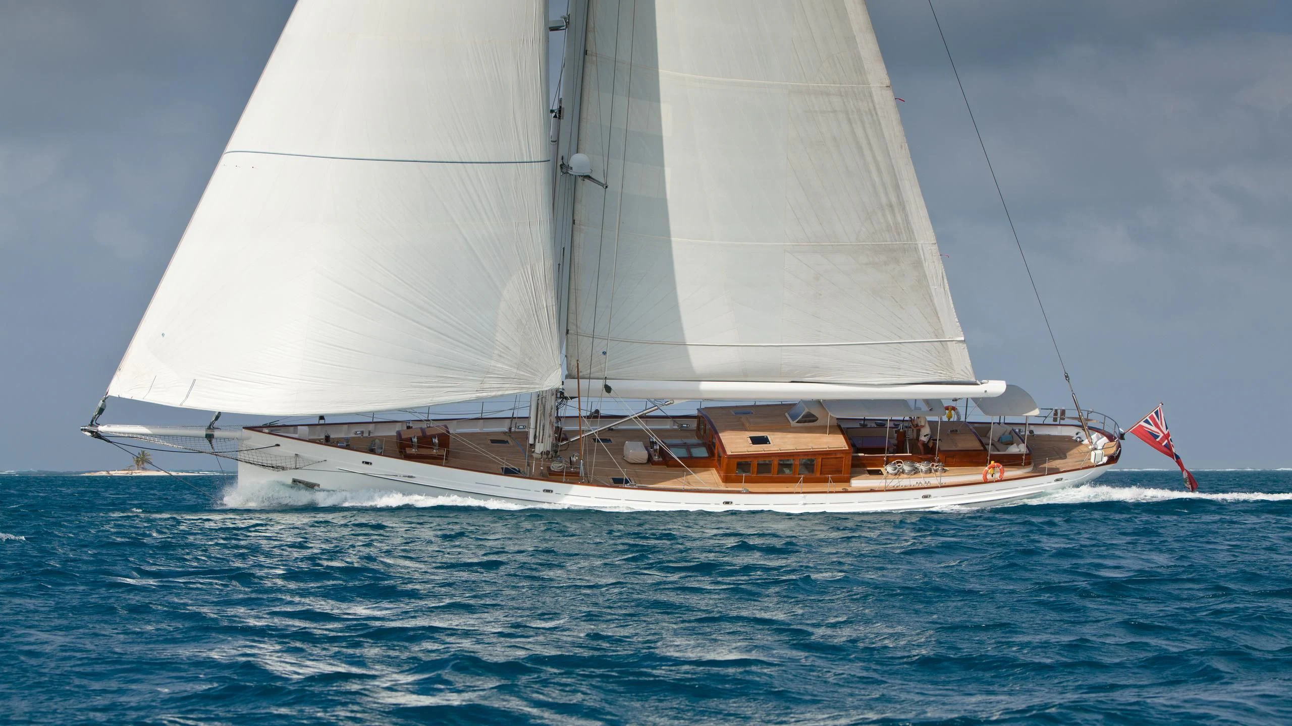 a sailboat on the water aboard URIEL Yacht for Sale