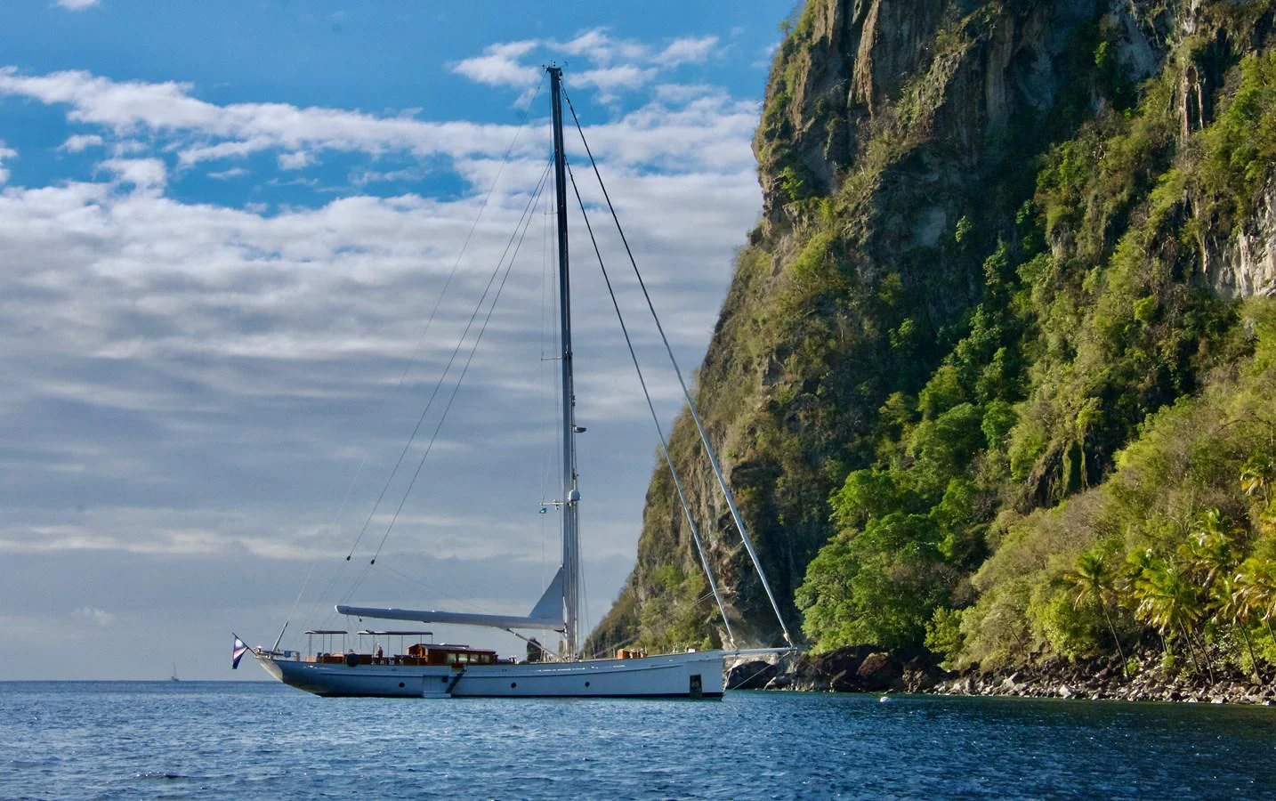 a boat sailing on the water aboard URIEL Yacht for Sale