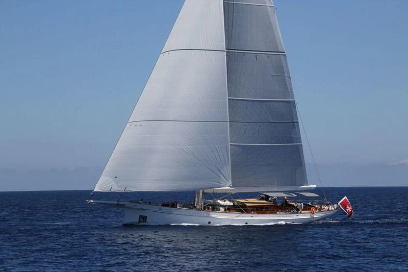 a sailboat on the water aboard URIEL Yacht for Sale