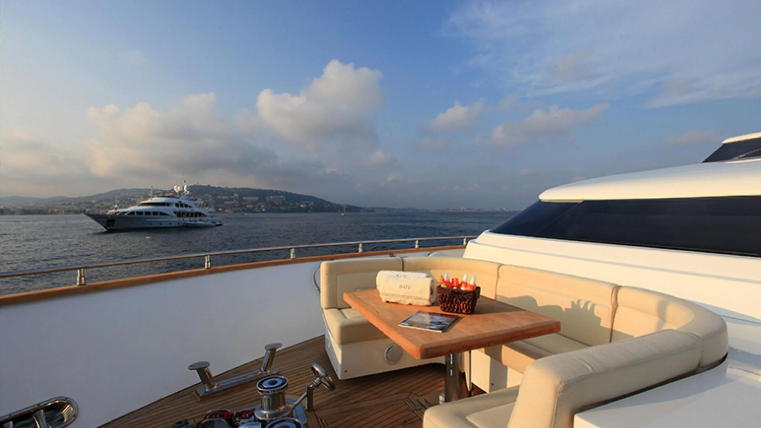 a boat on the water aboard PERTULA Yacht for Sale