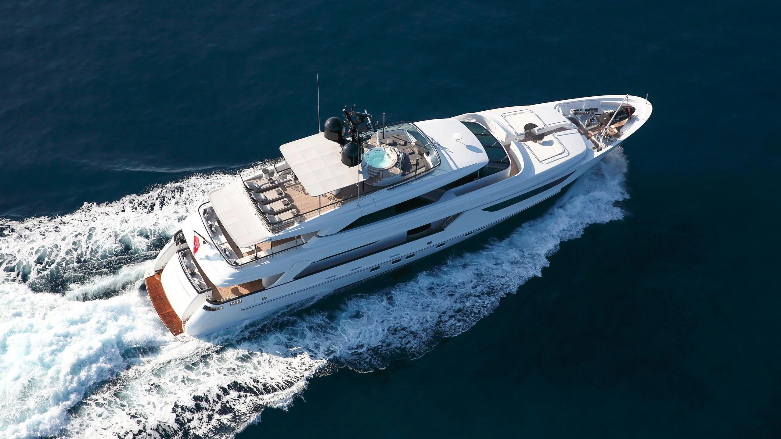 a space ship above the clouds aboard PERTULA Yacht for Sale
