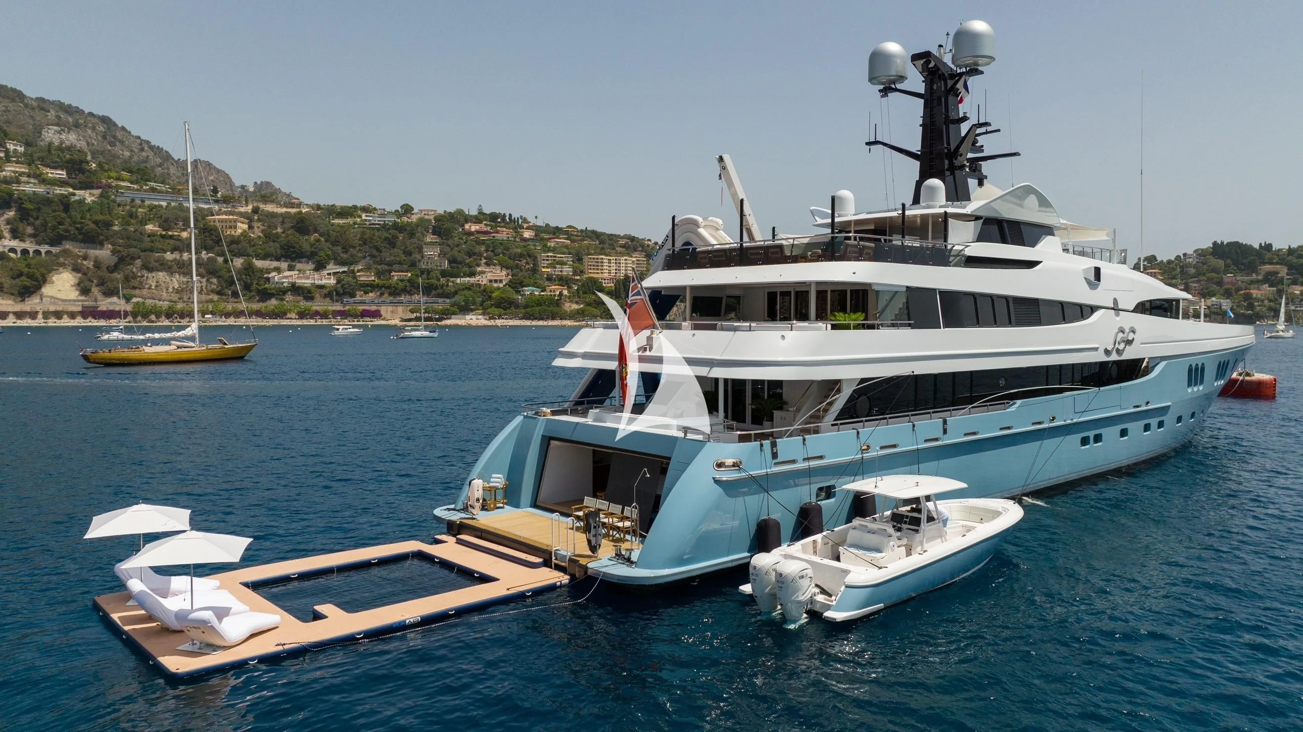 a boat on the water aboard SCOTT FREE Yacht for Charter