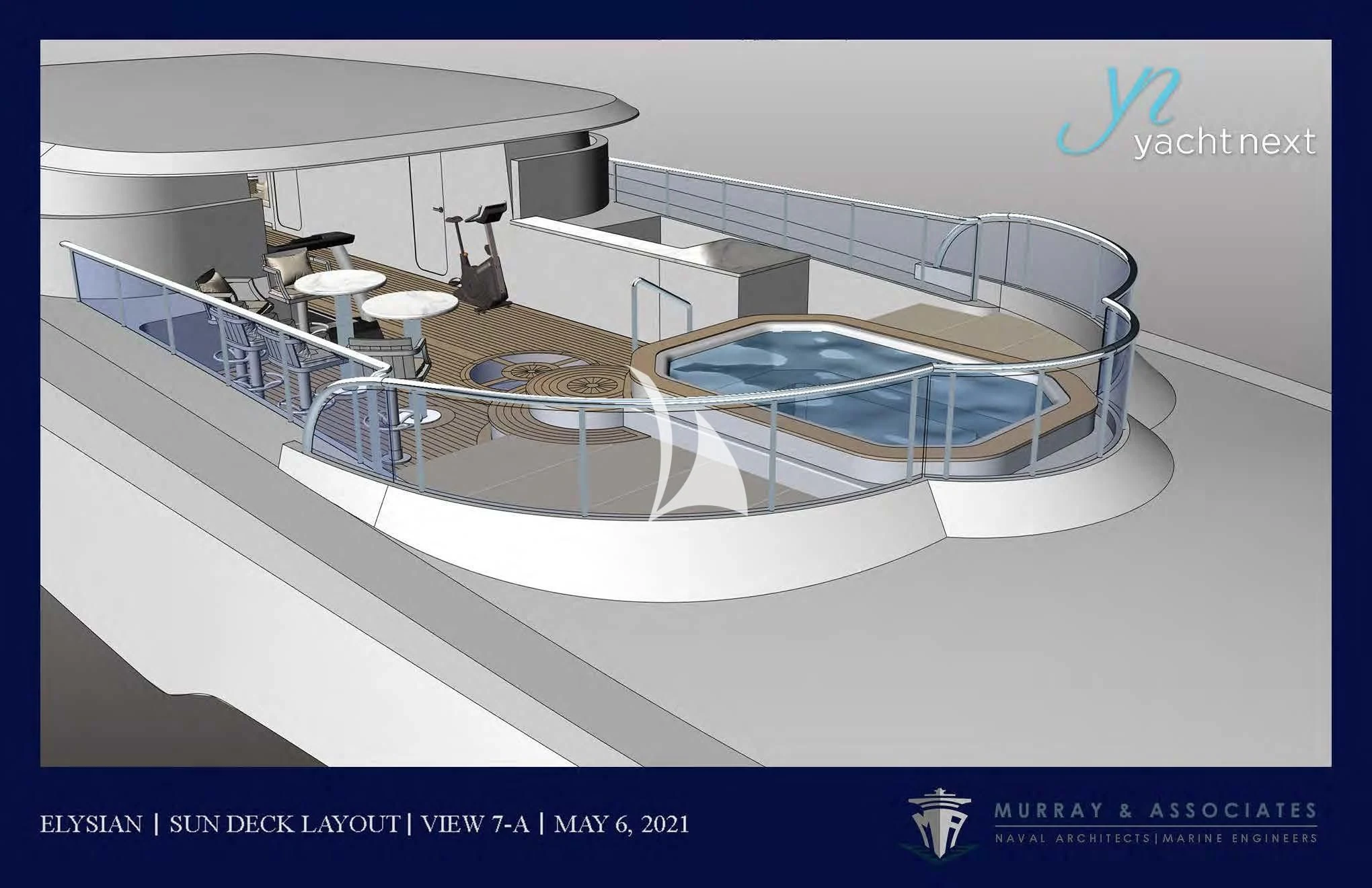 a white rectangular object with a glass top and a white surface aboard SCOTT FREE Yacht for Charter