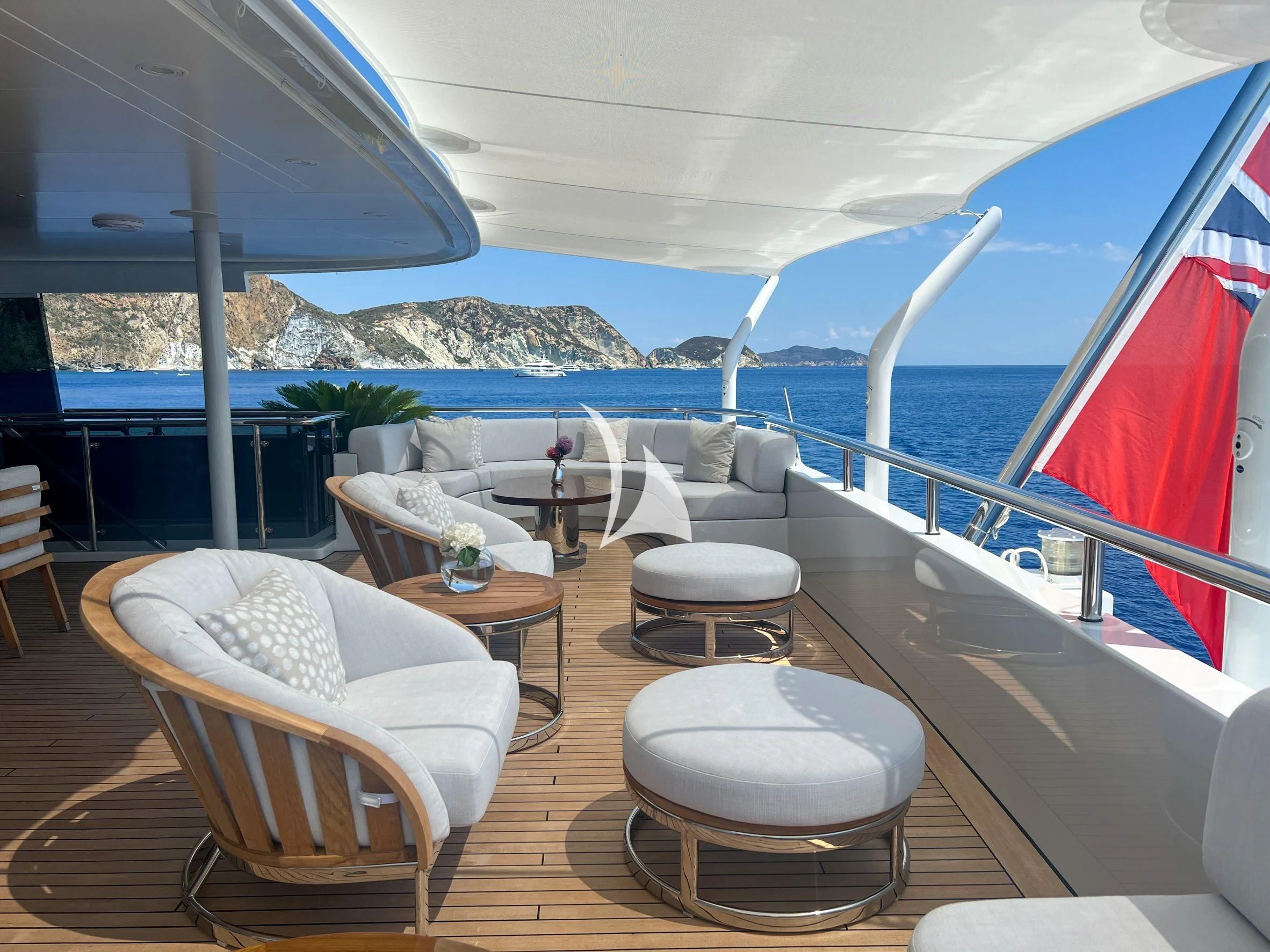 a boat on the water aboard SCOTT FREE Yacht for Charter