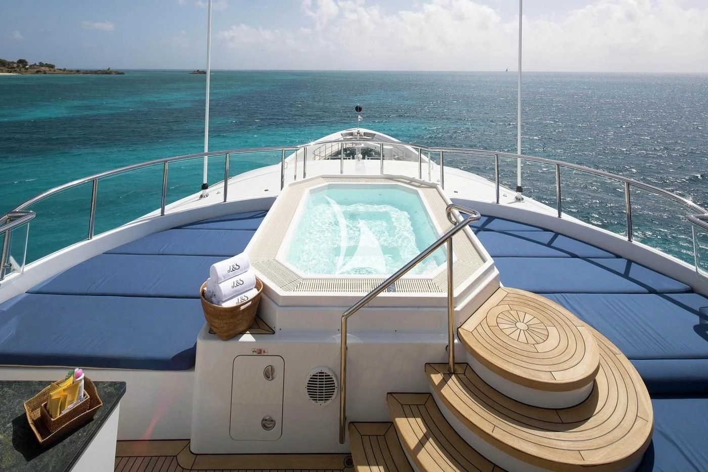 a boat on the water aboard SCOTT FREE Yacht for Charter