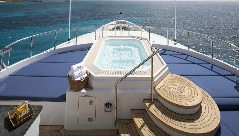 a boat on the water aboard SCOTT FREE Yacht for Charter