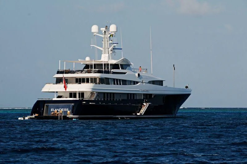 a large ship in the water aboard SCOTT FREE Yacht for Charter