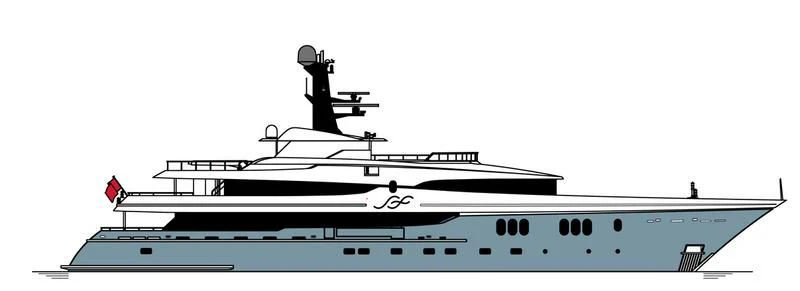 a large boat with a gun aboard SCOTT FREE Yacht for Charter