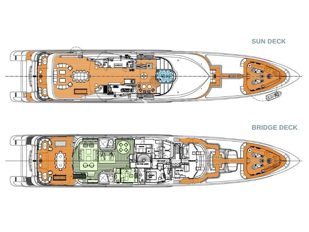 diagram aboard SCOTT FREE Yacht for Charter