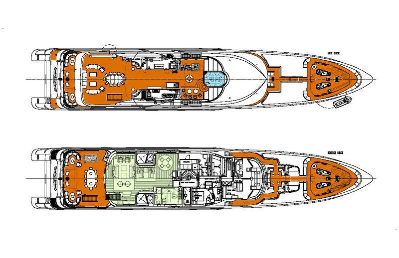 diagram aboard SCOTT FREE Yacht for Charter