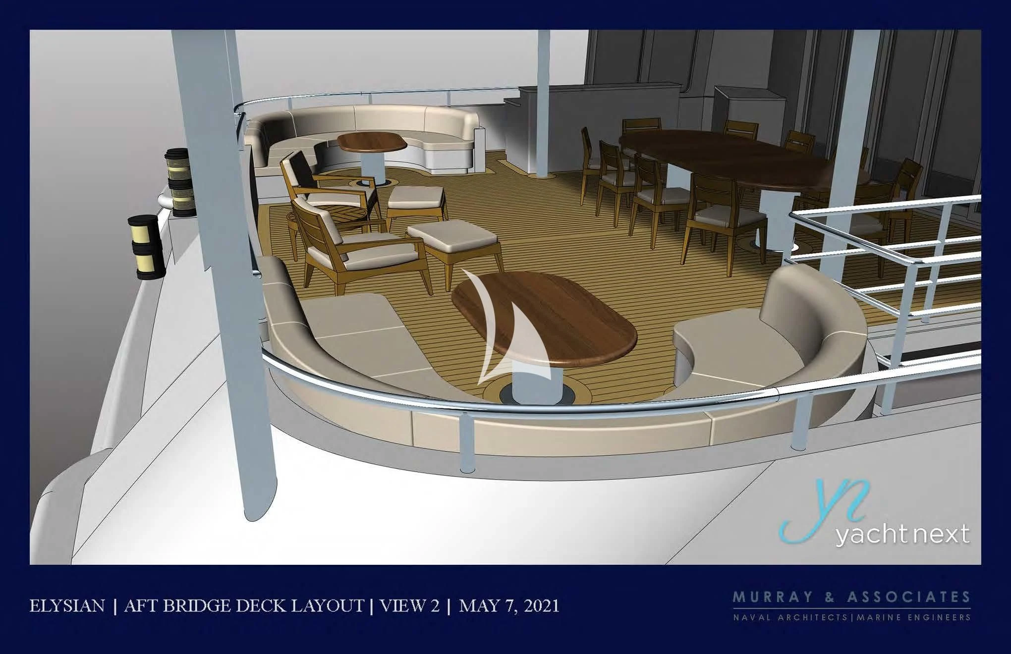 a room with a table and chairs aboard SCOTT FREE Yacht for Charter