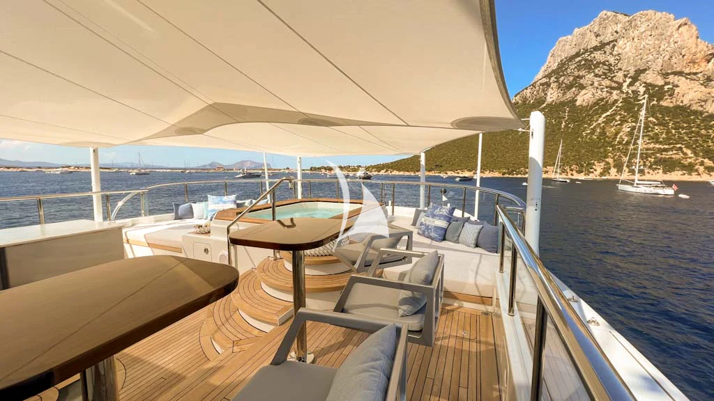 a boat on the water aboard SCOTT FREE Yacht for Charter