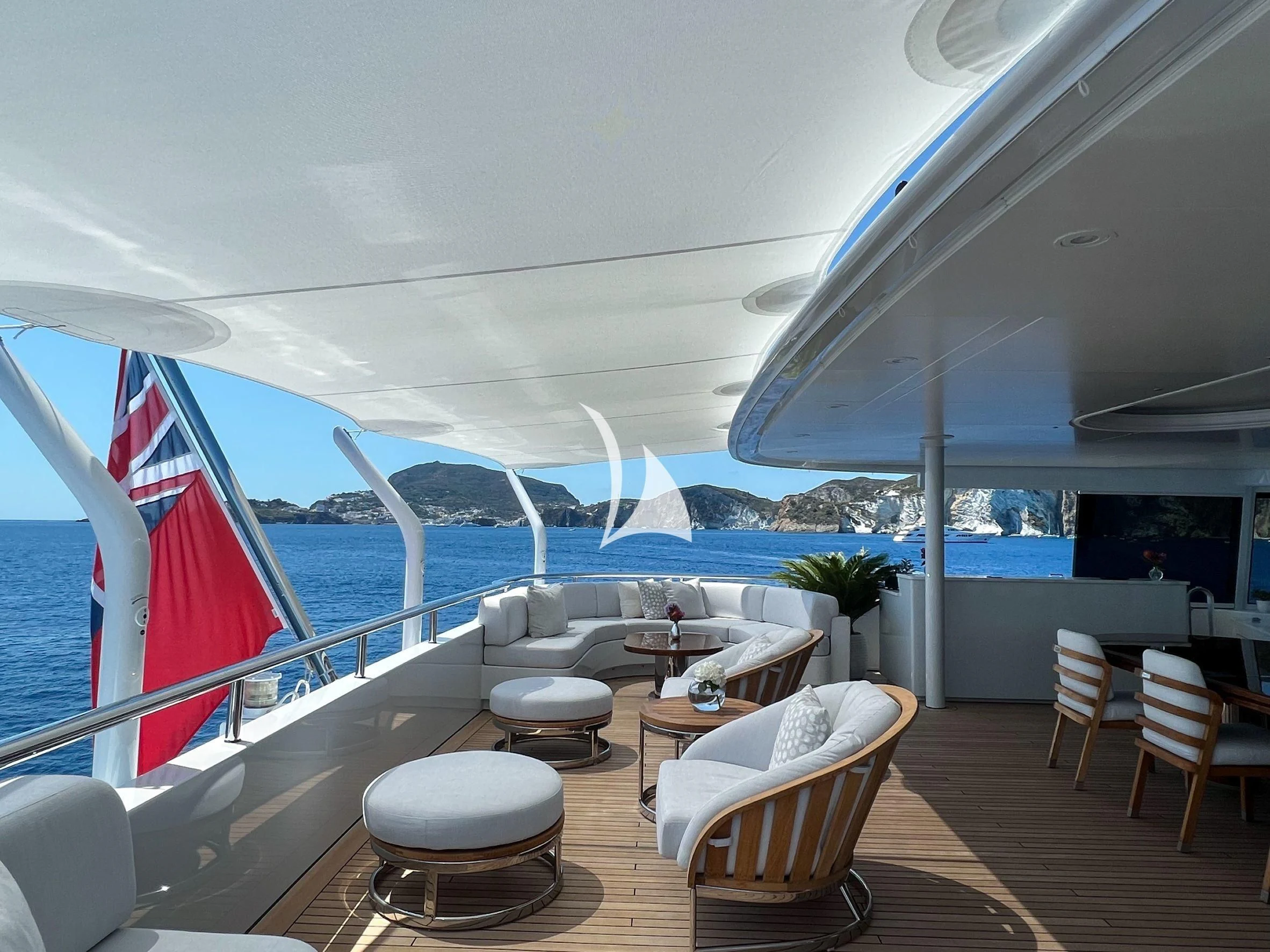 a boat on the water aboard SCOTT FREE Yacht for Charter