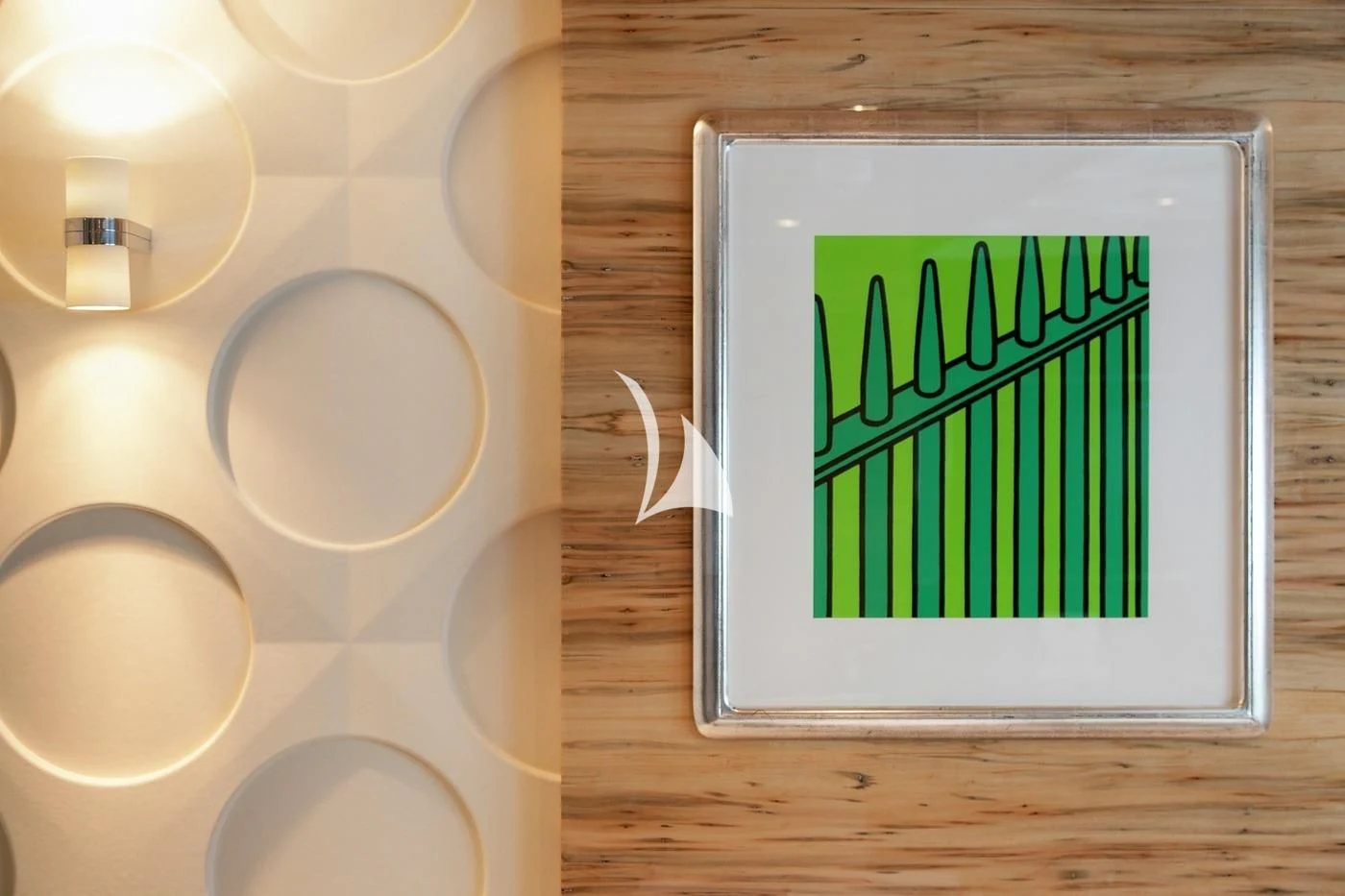 a white rectangular object with green text on it aboard SCOTT FREE Yacht for Charter