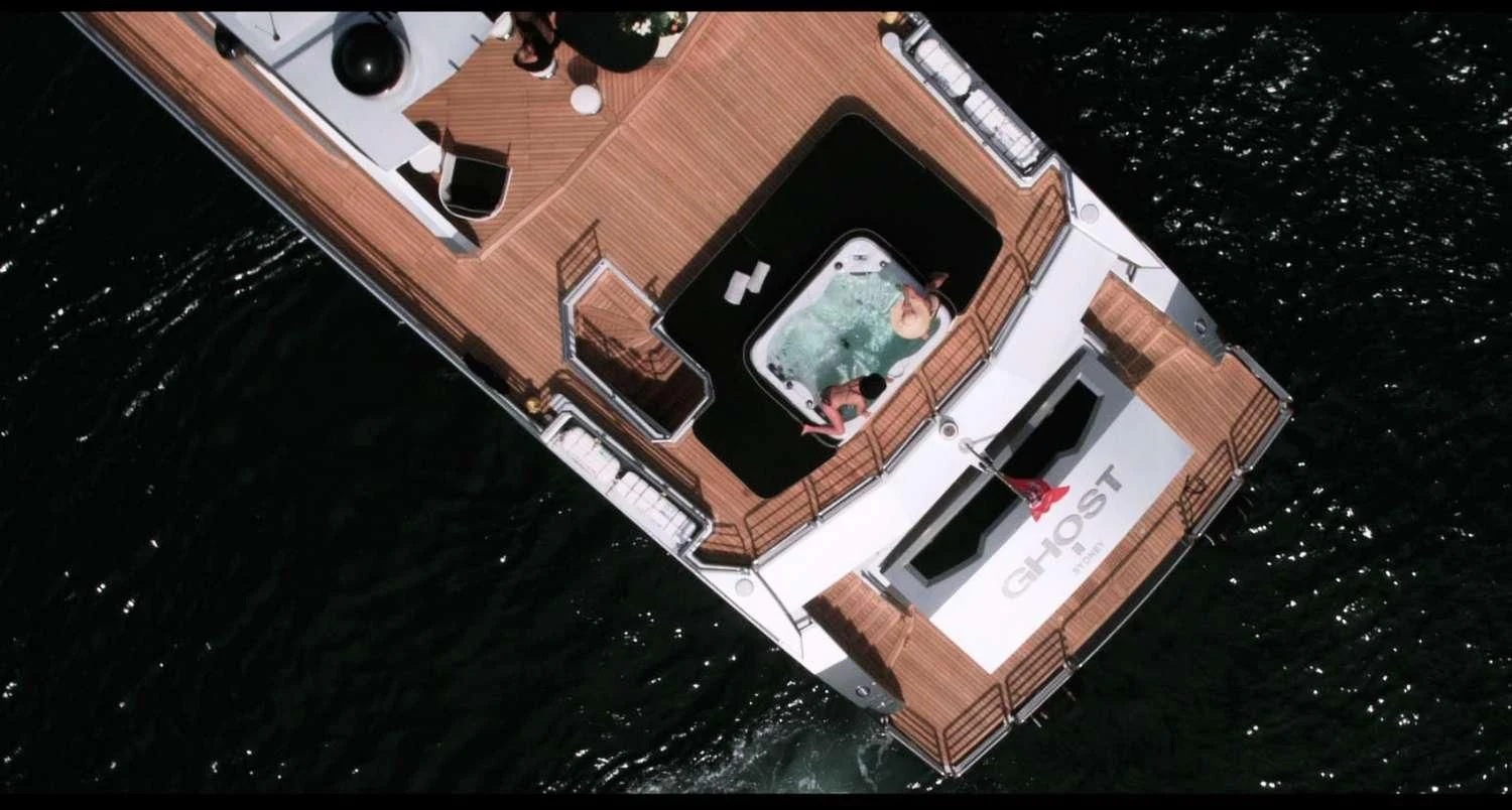a view of a boat from above aboard GHOST II Yacht for Sale