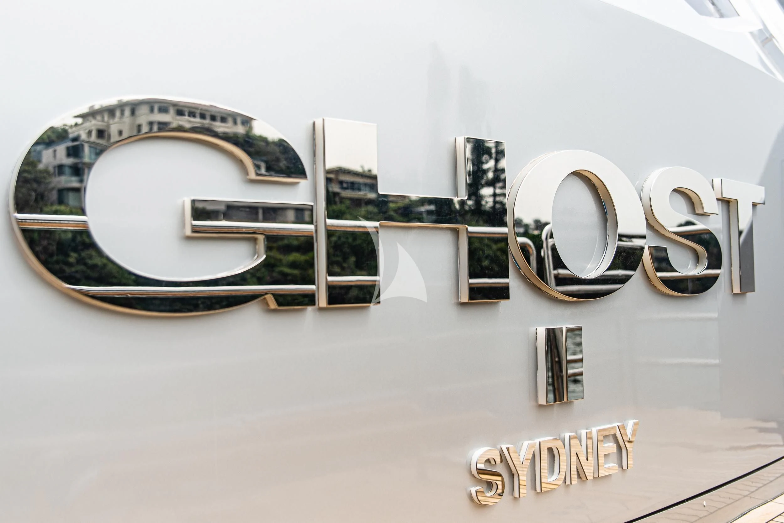 a collage of photos aboard GHOST II Yacht for Sale