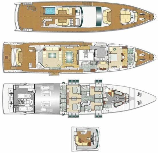 diagram aboard GHOST II Yacht for Sale