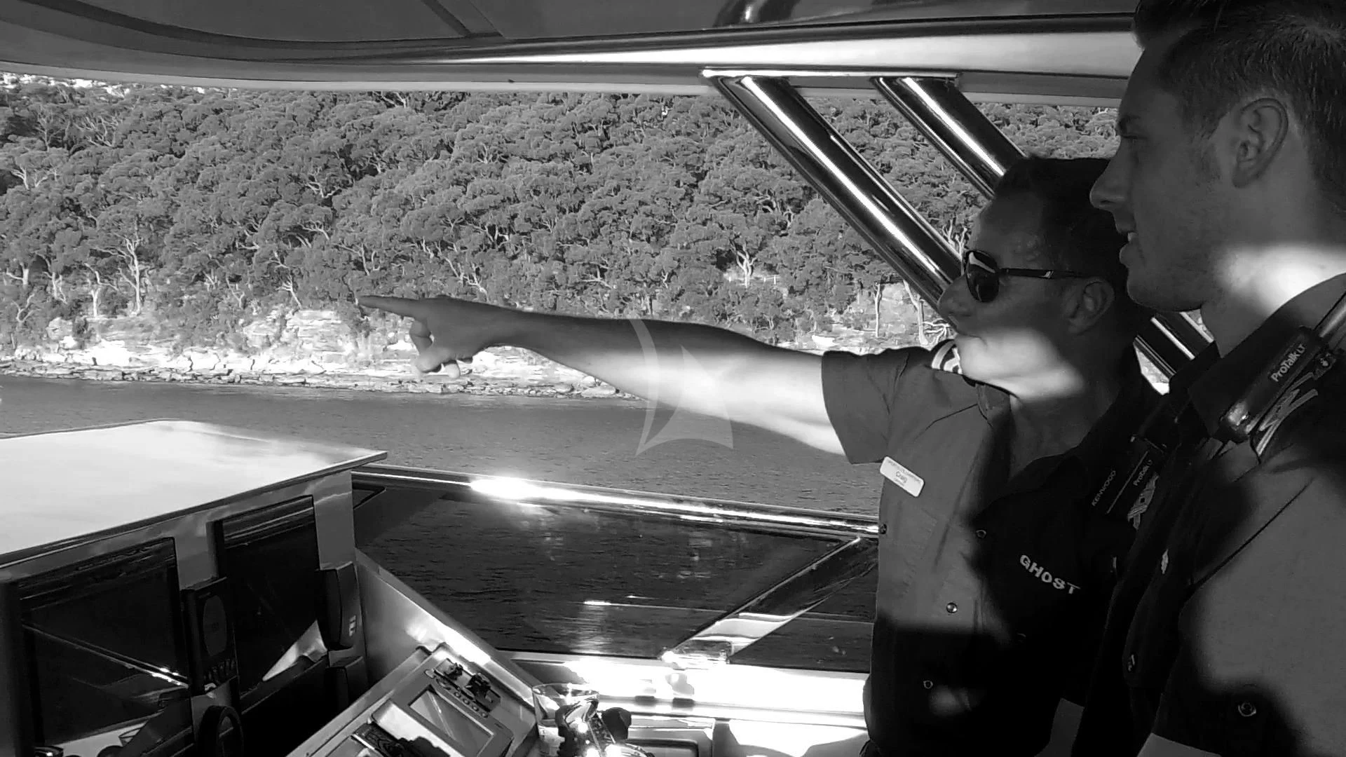 a person in a car aboard GHOST II Yacht for Sale