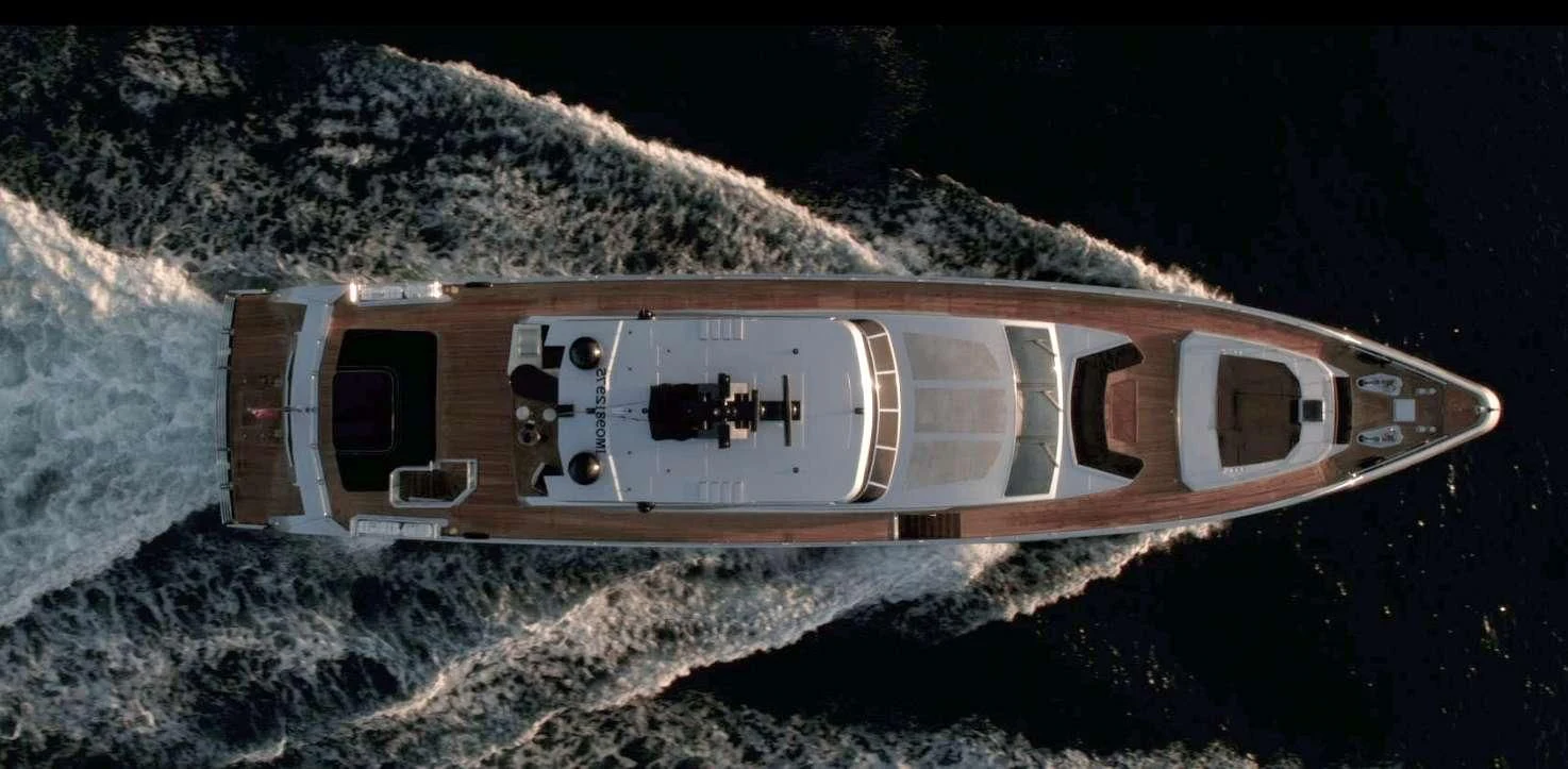 a toy house on a rocky surface aboard GHOST II Yacht for Sale