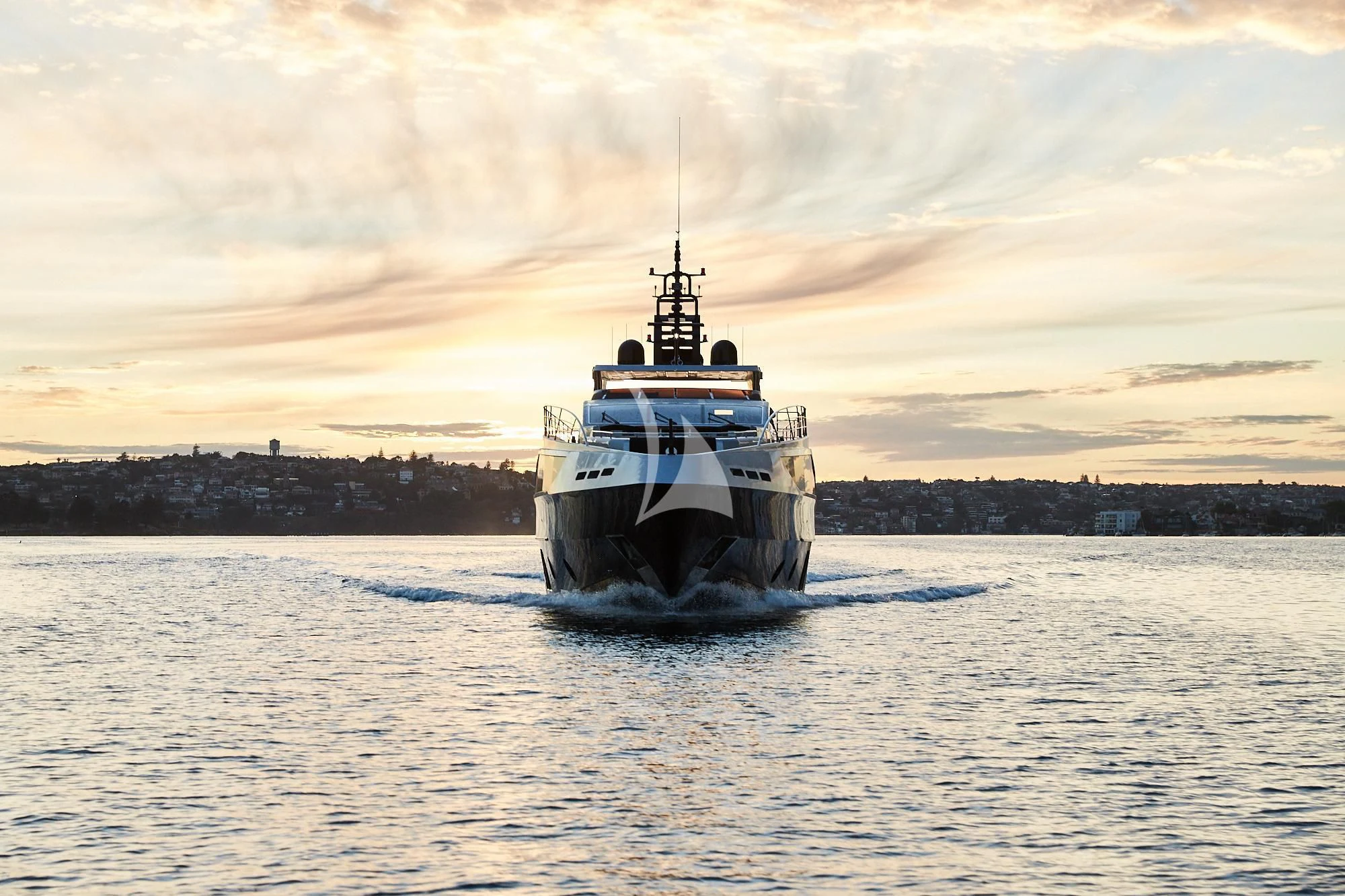 a boat on the water aboard GHOST II Yacht for Sale