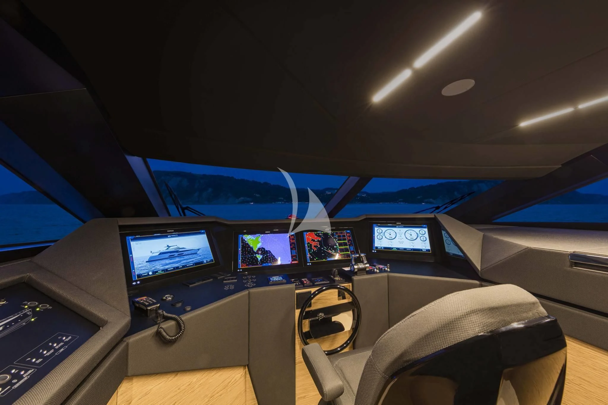 inside of a plane aboard PIOLA Yacht for Sale