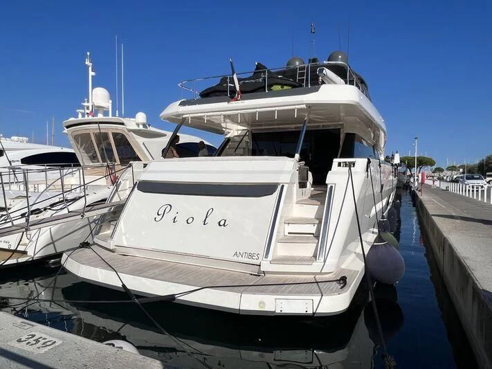 a group of boats docked aboard PIOLA Yacht for Sale
