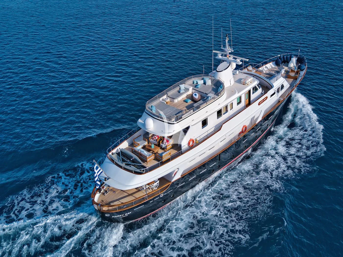 a ship in the water aboard SOUNION II Yacht for Sale