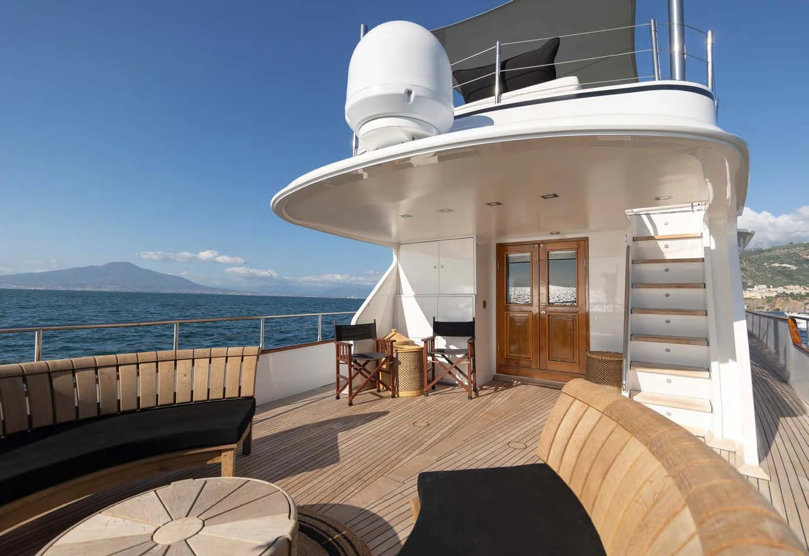 a boat on a deck aboard SOUNION II Yacht for Sale