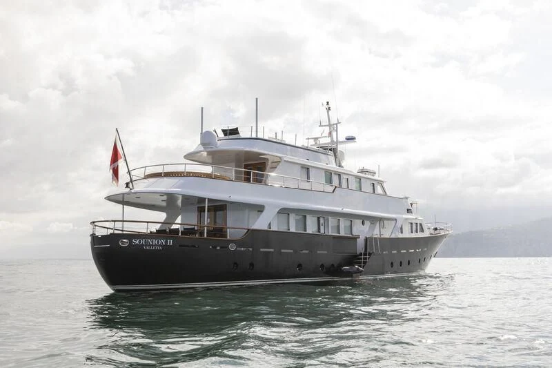 a boat on the water aboard SOUNION II Yacht for Sale