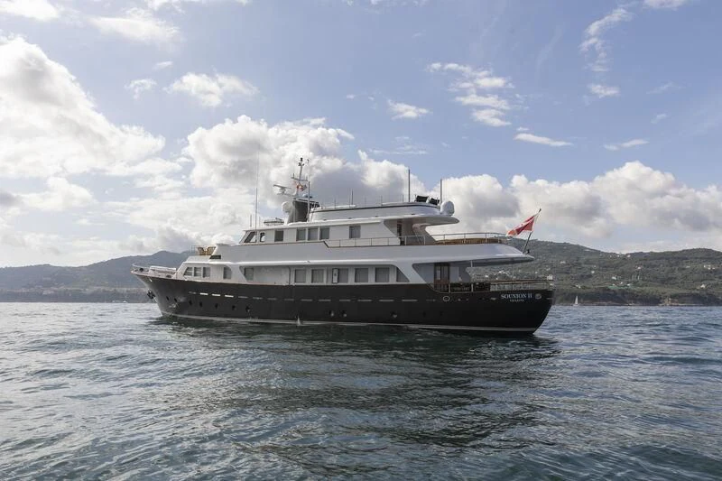 a boat on the water aboard SOUNION II Yacht for Sale